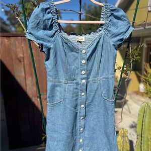 Madewell size2 Denim Button-Down Dress